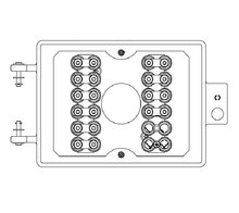 Load image into Gallery viewer, 24 TERMINAL BOX WITH 3&quot; PEDESTAL, NO HARDWARE
