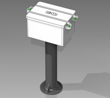 Load image into Gallery viewer, BOX WITH 3&quot; PEDESTAL, NO TERMINALS OR HARDWARE

