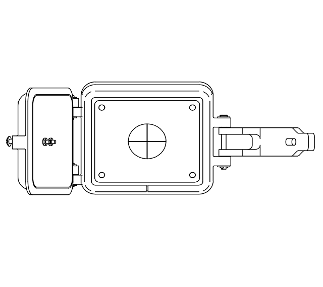 PUSH BUTTON CONTROL BOX WITHOUT PUSH BUTTONS, TERMINALS OR HARDWARE