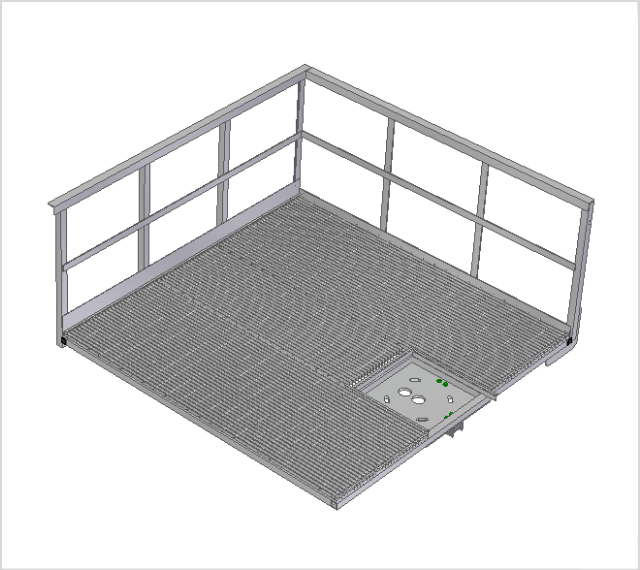 8'X8' ALUM PLATFORM 2 SIDED FOR 11-11-16