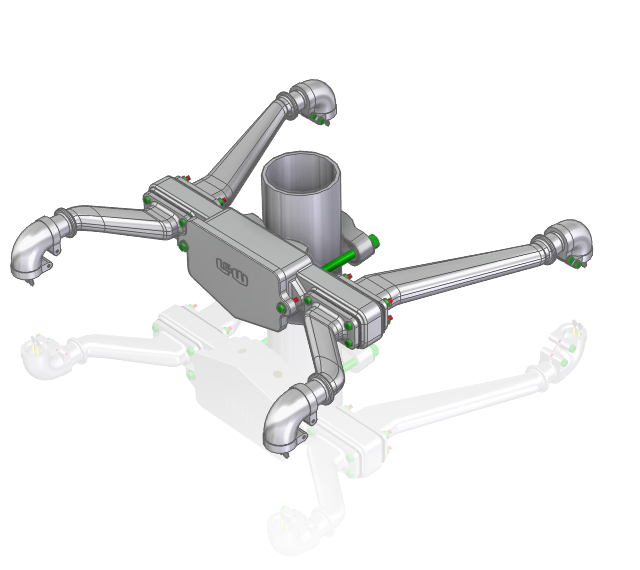 2-WAY JUNCTION BOX CROSSING-ARM ASSEMBLY - NO FLASHERS (STYLE 6D6160)