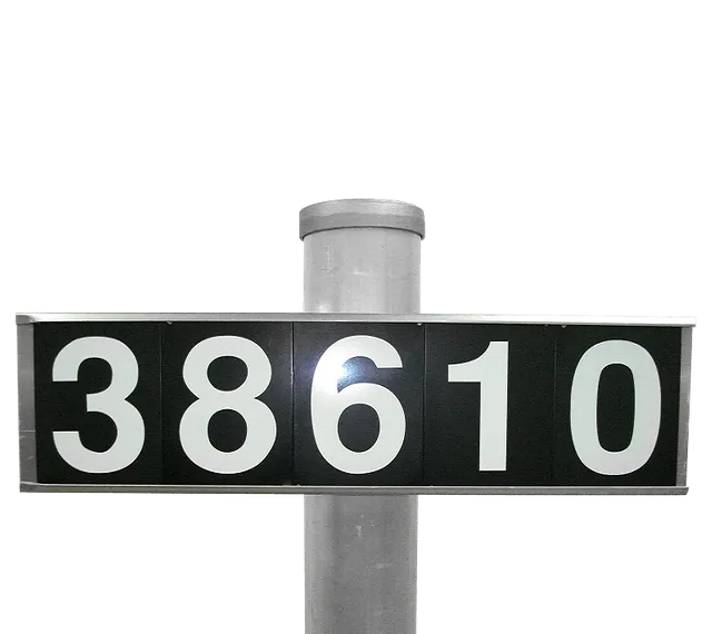 1-WAY HORIZONTAL BRACKET FOR 5 DIGIT SIGN – L&W Industries