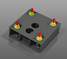 Load image into Gallery viewer, ADAPTER PLATE (WITH 1&quot; YELLOW ZINC HARDWARE)
