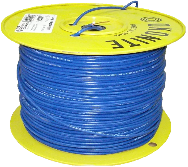 2 CONDUCTOR, #10 AWG, 19 STRAND BLUE TWIST PVC CASE WIRE