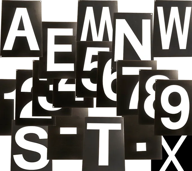 WHITE DIGITS FOR WAYSIDE SIGNAL SIGNS