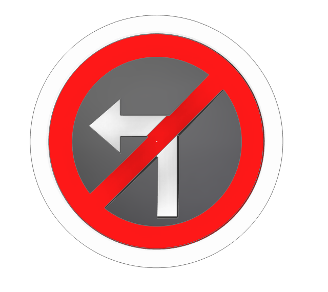 NO LEFT TURN LED ONLY