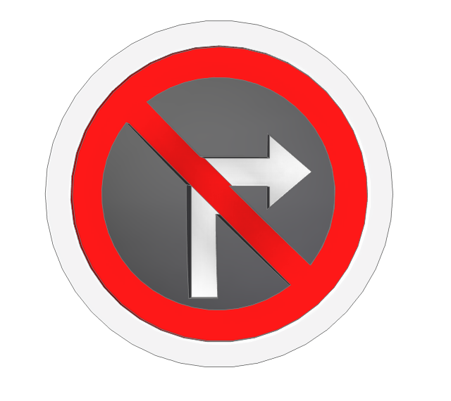 NO RIGHT TURN LED ONLY