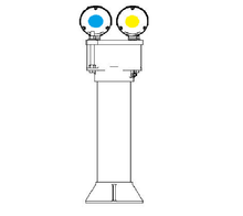 Load image into Gallery viewer, COLORLIGHT BLUE/YELLOW FLAG SWITCH LAMP - DUAL
